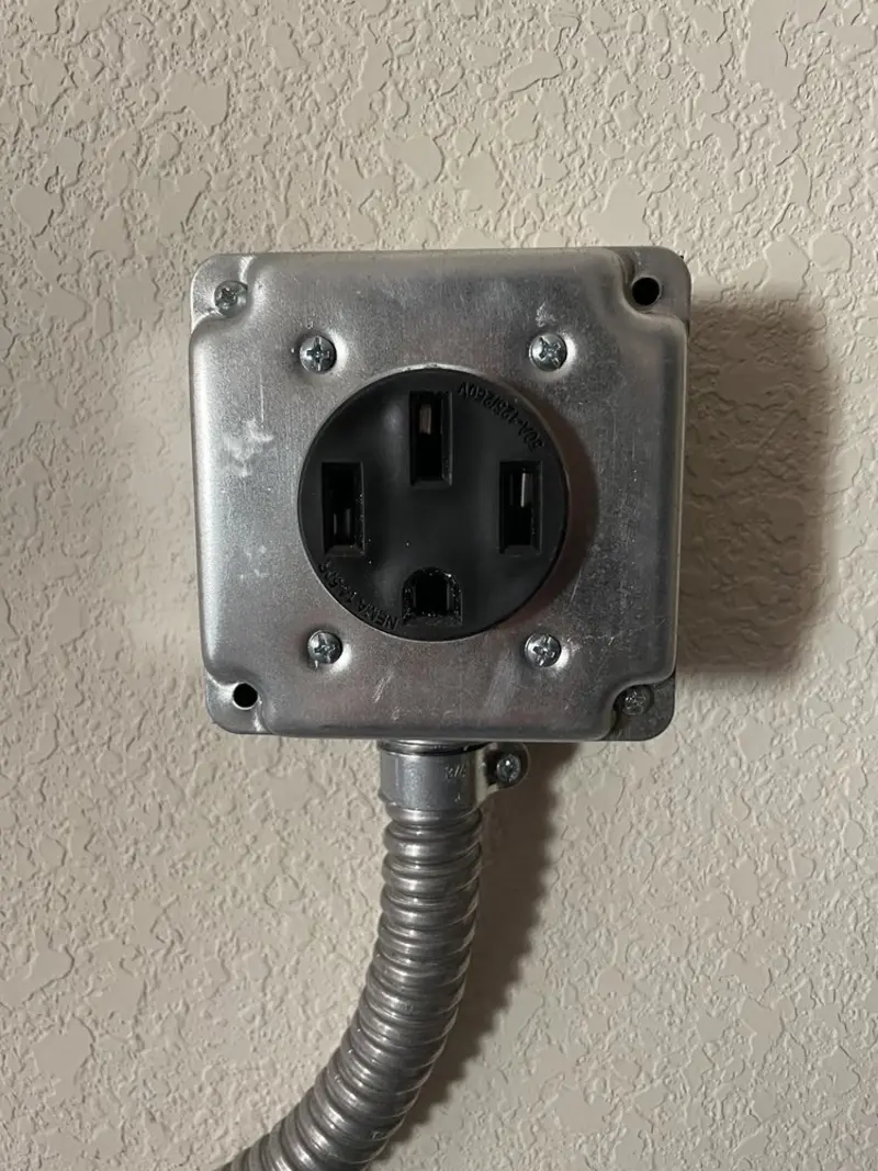 NEMA 14-50 outlet installed for Electrical Panel Upgrade in Moraga